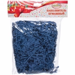 Наполнитель бумажный для подарков «Праздничный вечер» 50г (гофре), синий