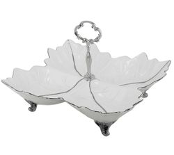 Lenardi 666-381 Менажница 27см ARGENTO в под.уп.(х4)Фарфор