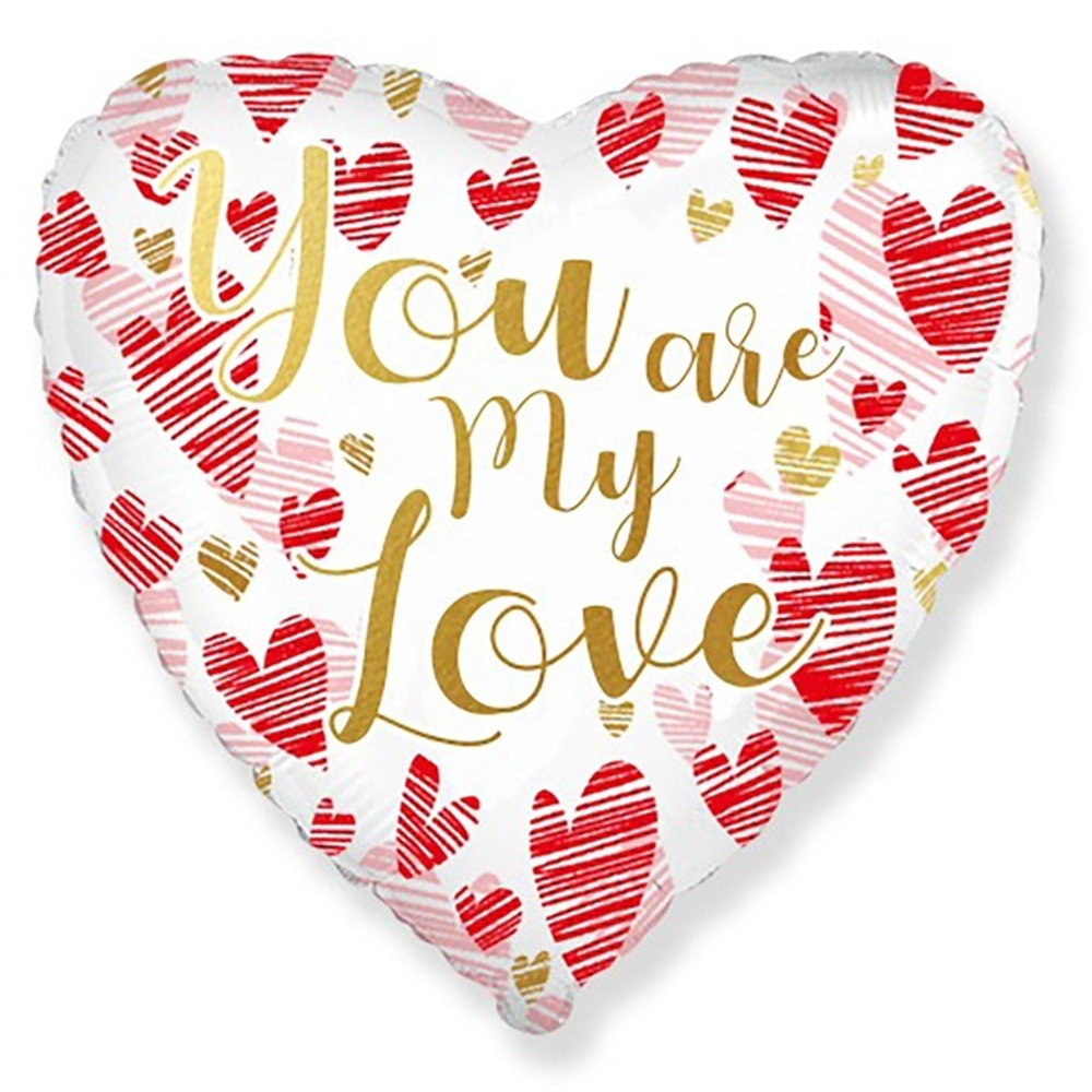 Ф 18" YOU ARE MY LOVE Сердца