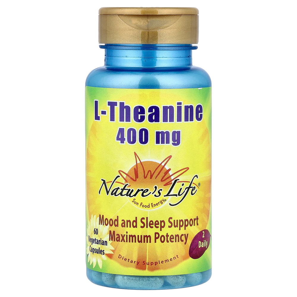 Nature's Life, L-теанин, 60 вегетарианских капсул