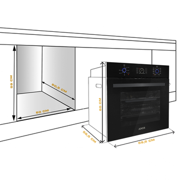 Электрический духовой шкаф Amir BE10 B Led