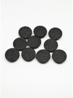 Заглушка пластиковая черная для отверстий D15 мм - 50 шт.