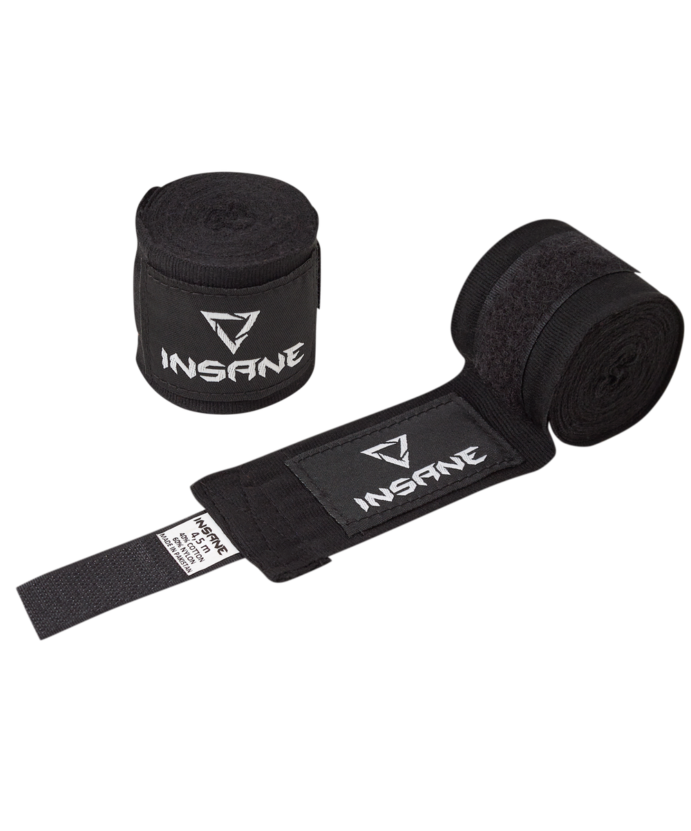 Бинт боксерский COBRA, хлопок/нейлон, черный, 4,5 м