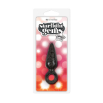 Чёрная анальная пробка Booty Pops с кольцом - 8 см. (Цвет: черный)