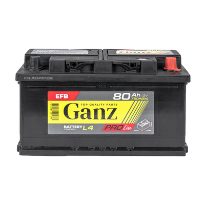 Аккумулятор GANZ PRO-Line EFB 80 А/ч обратный R+ 315x175x175 L4 EN 750 А