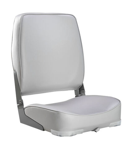 Кресло мягкое складное Economy высокая спинка, обивка винил, цвет серый, Marine Rocket