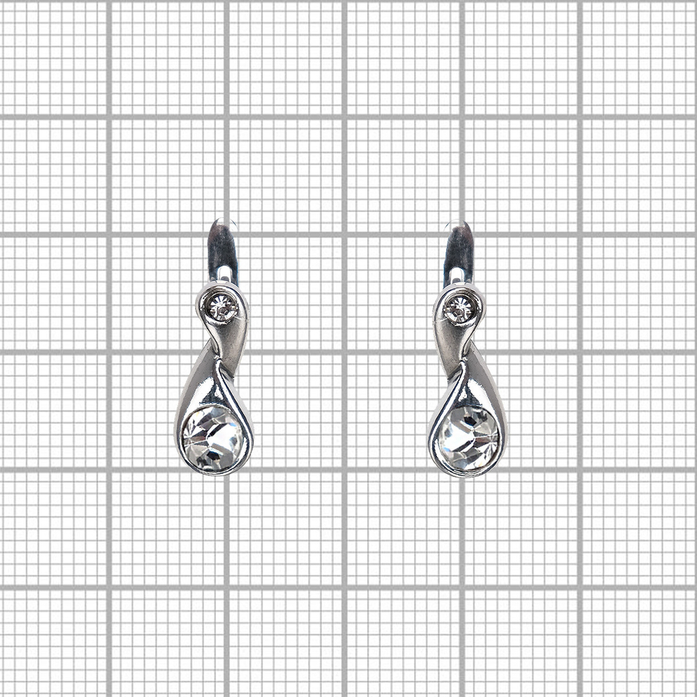 "Гилея" серьги в серебряном покрытии из коллекции "Ералаш" от Jenavi  с английским замком