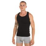 Мужская хлопковая майка-борцовка (Размер: M) (Цвет: белый)