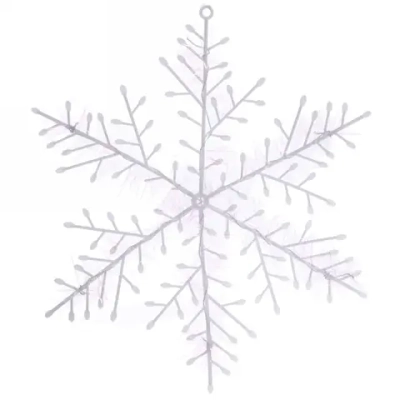 Украшение новогоднее «Снежинка» 21 см (набор 3 шт), Белый
