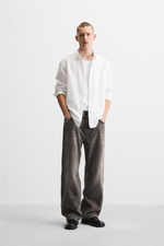 Джинсы baggy fit с декоративной строчкой