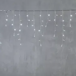 Светодиодная бахрома 4,9*0,5 м., 240 белых LED ламп, прозрачный провод ПВХ, Beauty Led (PIL240-10-2W)