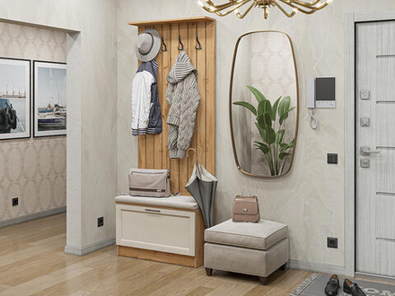 Прихожая Стиль-01 Cream Silkwood Дуб Вотан