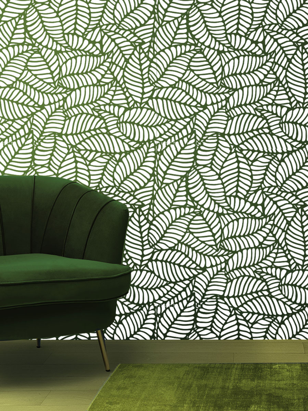 Трафарет для стен из пластика многоразовый 009