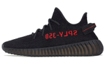 Adidas originals Yeezy Boost 350 V2 black and red lettering Breed shock absorption non-slip low-cut sports casual shoes for men and women the same style black and red