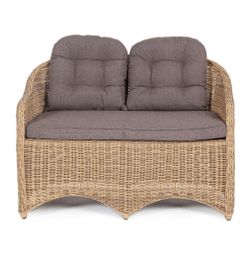 "Равенна" диван двухместный плетенный из ротанга, цвет соломенный