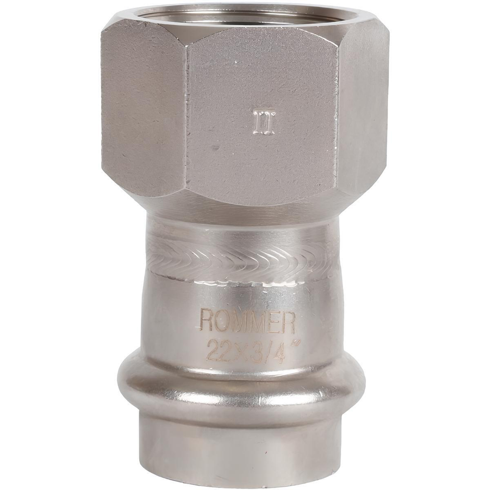 ROMMER Переходник с ВР 22x3/4" из нержавеющей стали прессовой