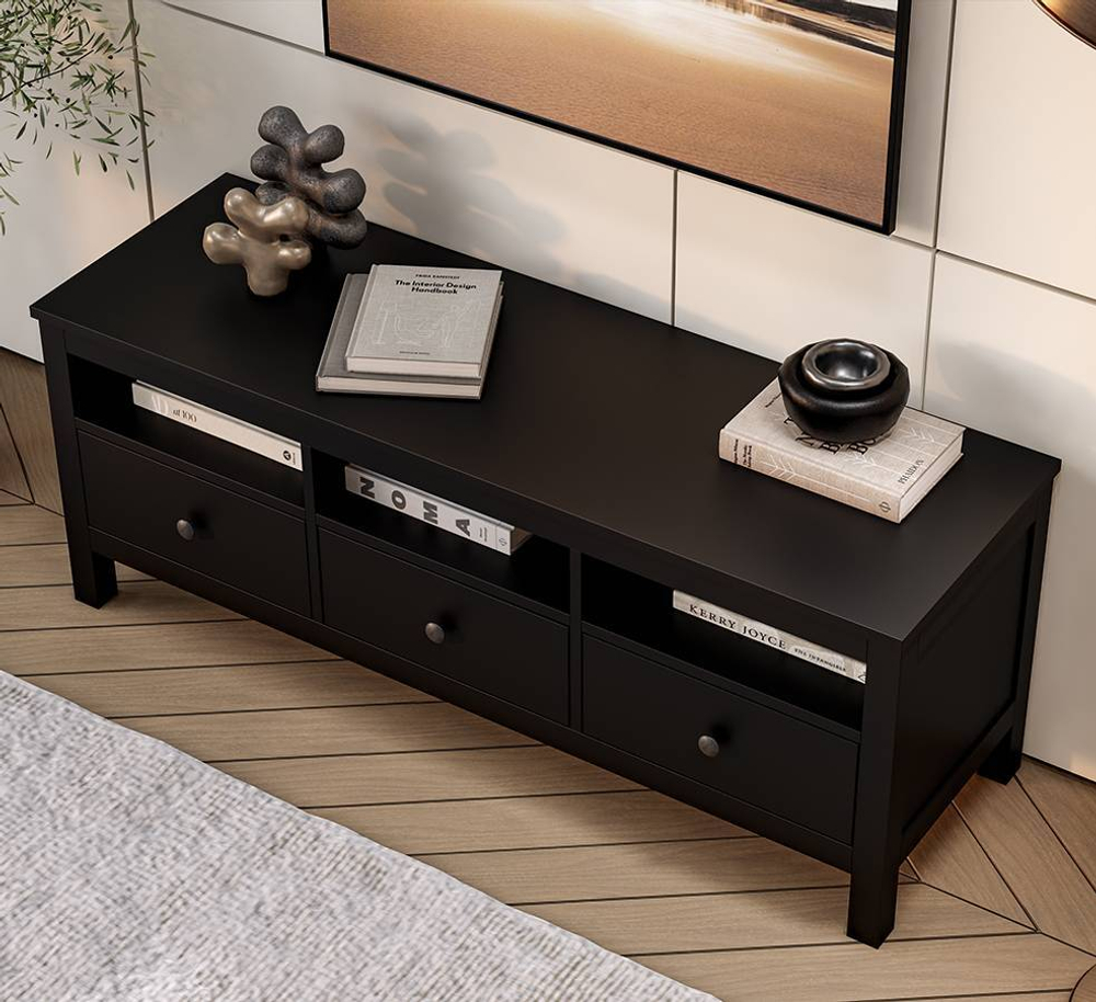 Тумба под ТВ Хемнэс Hemnes/ Кымор, 148х47х57 см, черный