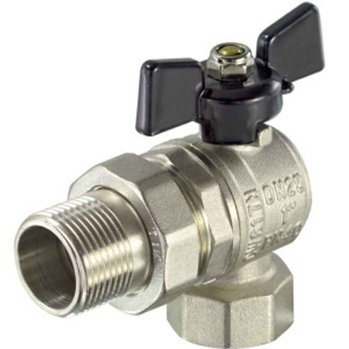 Кран УГЛ. с  АМЕР.  НИКЕЛ. 1"  (Б) (TIM) 6/24