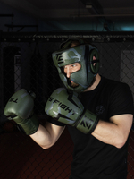 Шлем для бокса Tomorrow Star Warrior Green Black