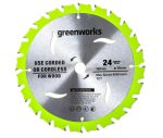 Пильный диск Greenworks 165 мм 24Т по дереву для циркулярной пилы (2955707)