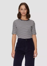 Полосатая рубашка из хлопкового джерси с длинными рукавами s.Oliver