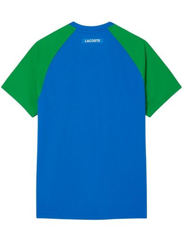 Мужская теннисная футболка Lacoste Ultra Dry Colour-Block Tennis - небесный