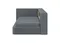 Диван-кровать Cube c нишей L (серый, твид)