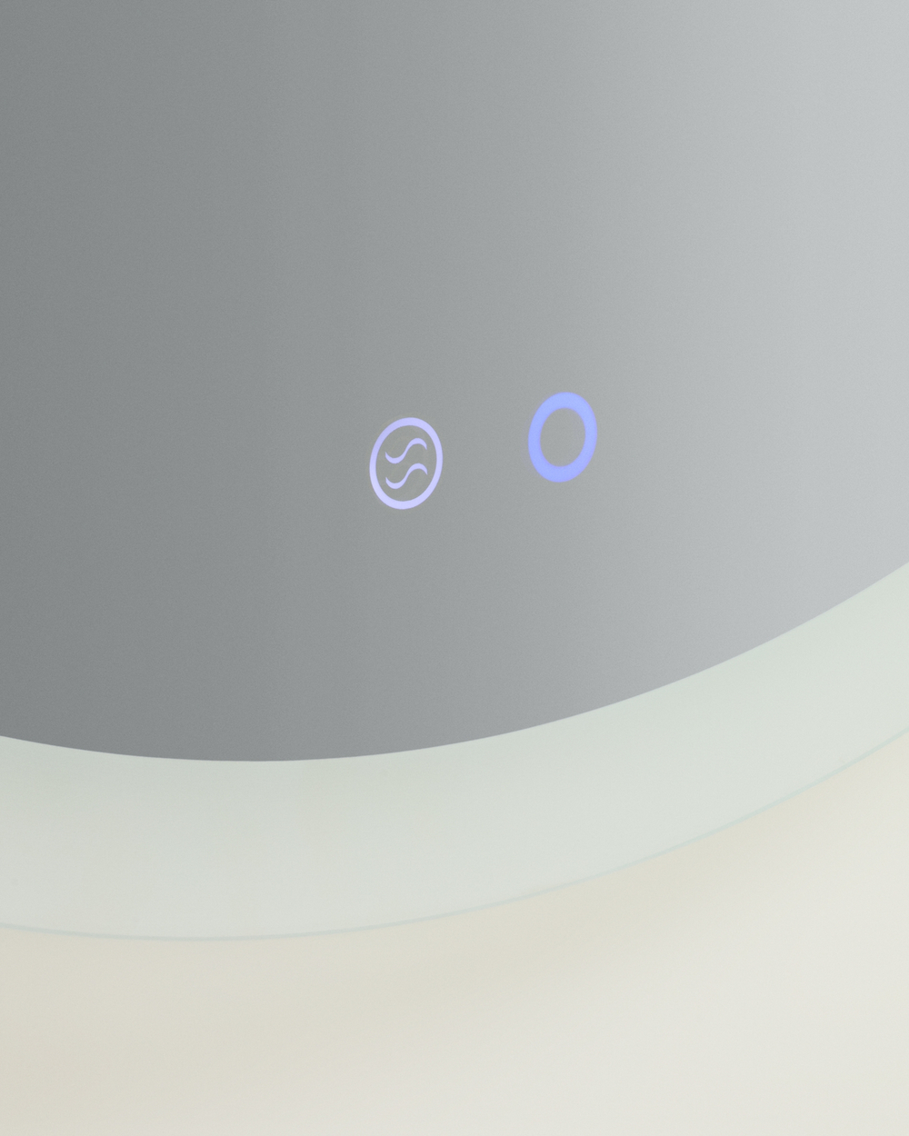 Круглое зеркало для ванной Mervi со LED подсветкой и защитой от запотевания Ø 80 см