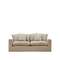 Nora Диван 3-х местный со съемным чехлом серо-коричневый из льна и хлопка