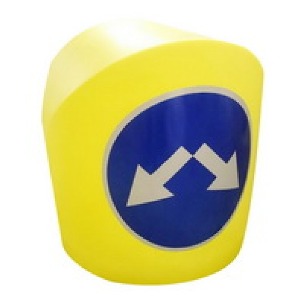 Дорожный разделительный буфер (желтый) без маски Ирпласт(920x1200x1250см;30кг;желтый) - арт.560399