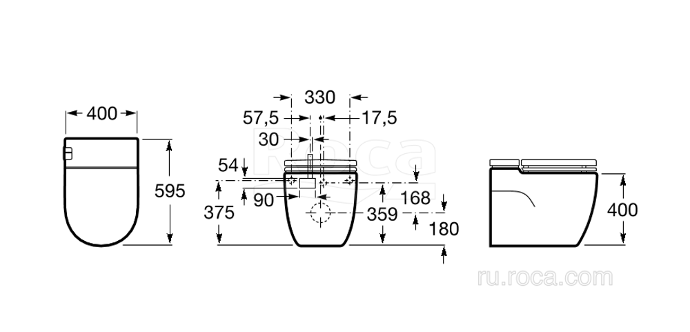 Приставной унитаз Roca Meridian In-Tank 893303000