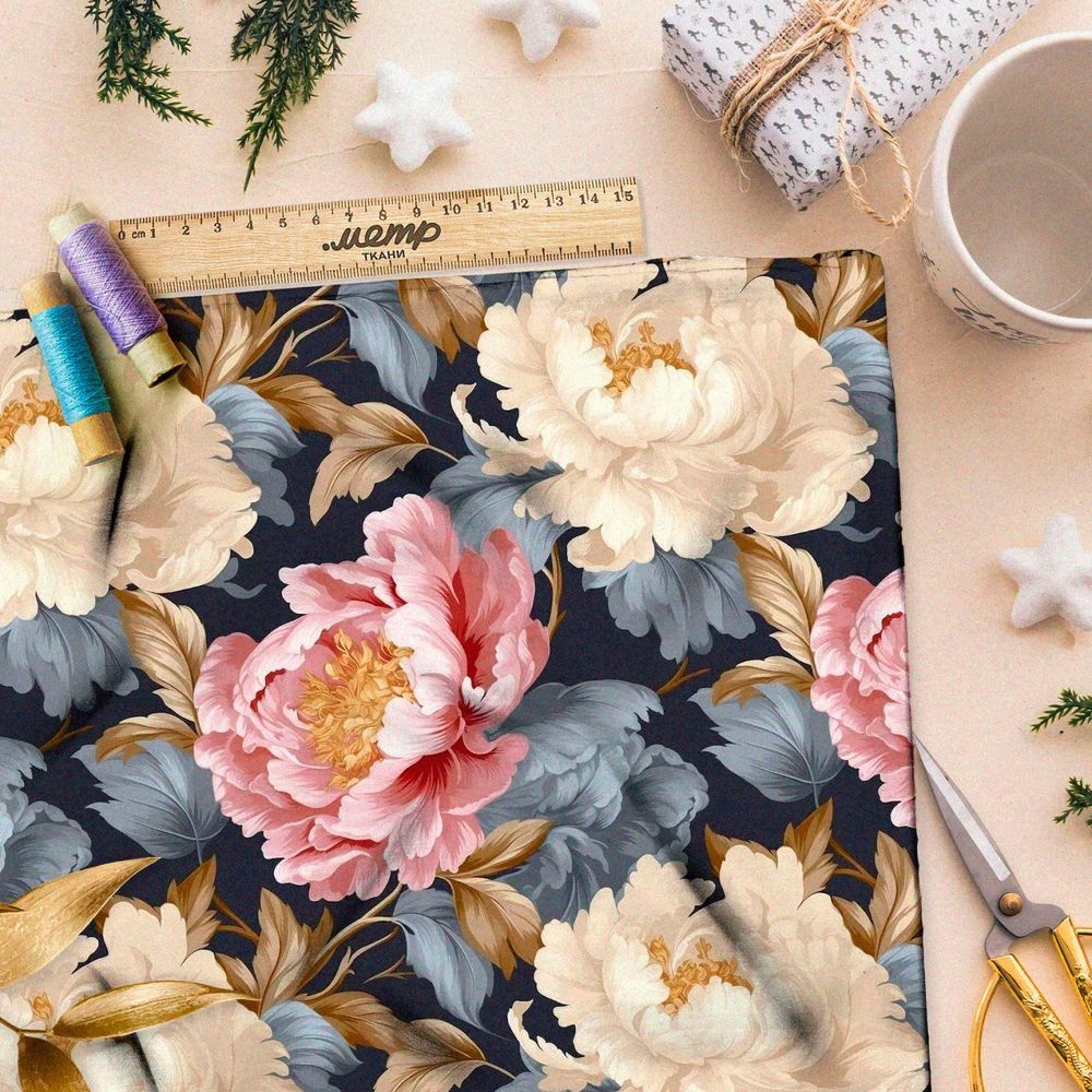 Ткань Ниагара Софт фантазийный розарий