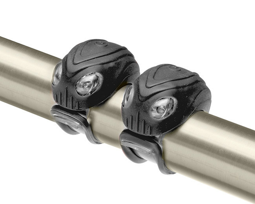 Фонари JY-267-18 декоративные, передний с 2 суперяркими белыми, задний с 2 суперяркими красными светодиодами. черные