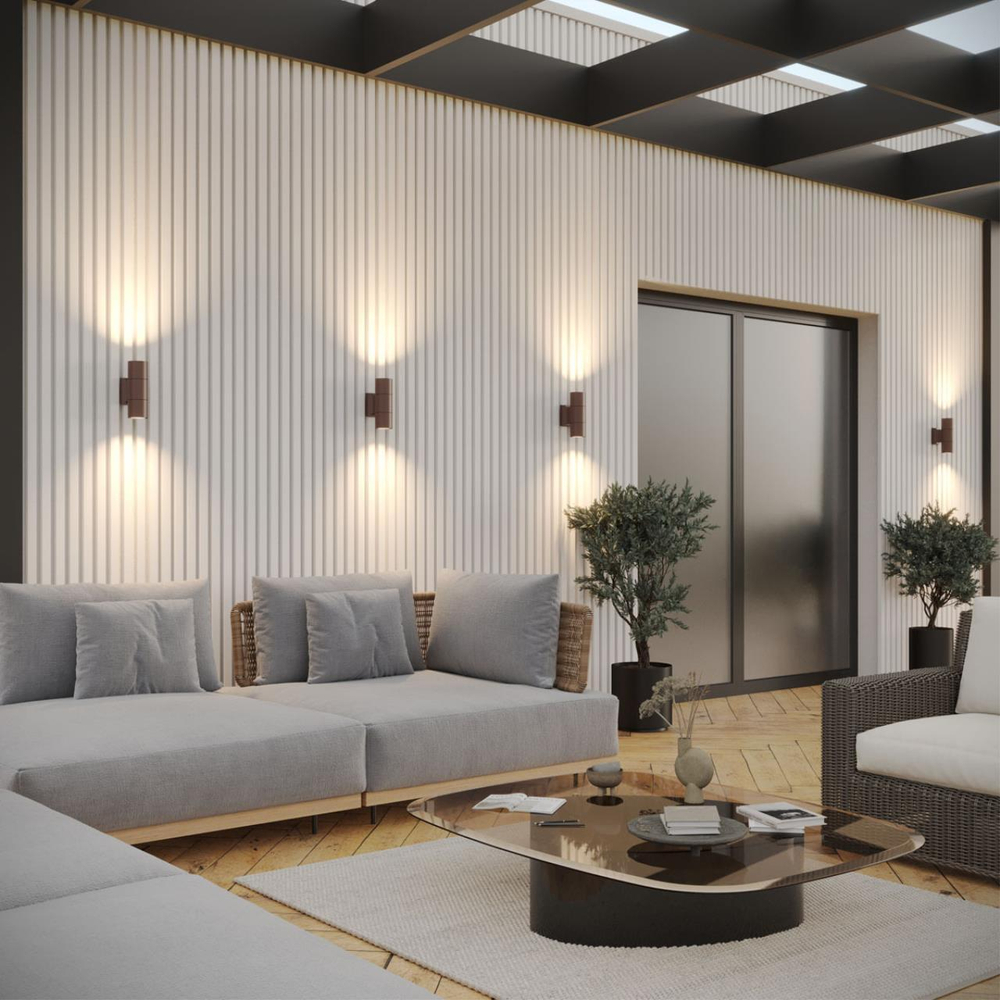 Уличный настенный светильник Novotech 370989 STREET NT25 000 коричневый IP65 GU10 2*50W 100-240V LANDSCAPE