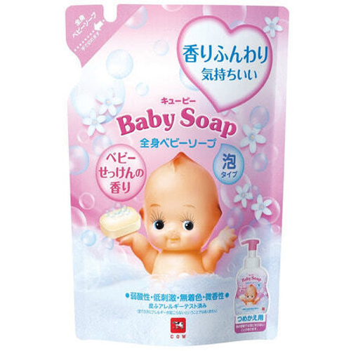 "COW" Детская пенка "2в1" для мытья волос и тела с первых дней жизни с ароматом мыла ("Без слез"), 350 мл