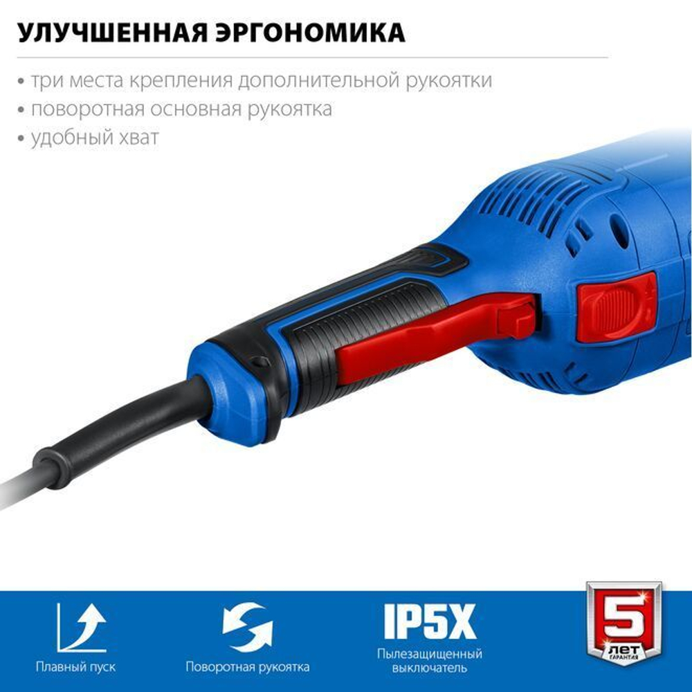 УШМ/Болгарка ЗУБР 750Вт, d115 мм, углошлифовальная машина, шлифмашина угловая/Профессионал