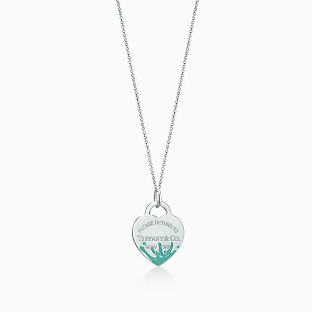 Подвеска из серебра 925 с яркой эмалью, Tiffany, Тиффани