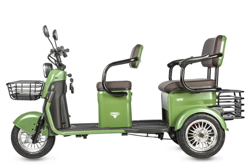 Электротрицикл Rutrike Топик пассажирский с корзиной