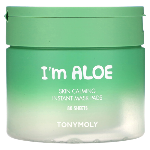 TonyMoly, I'm Aloe, успокаивающие успокаивающие салфетки-маски для кожи, 80 шт. По 120 г (4,23 унции)