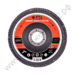 Круг лепестковый с керамическим абразивом для шлифования по нержавеющей стали FTL Everest 27 125 х 22,2 мм P120