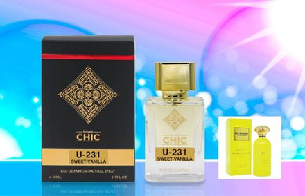 Стойкий парфюм Chic U-231 Sweet Vanilla edp unisex 50 ml. (RicHard Dirty Pineapple)