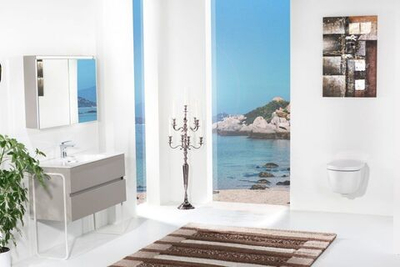 Зеркальный шкаф Armadi Art Vallessi 80 кашемир матовый с подстветкой 547-C