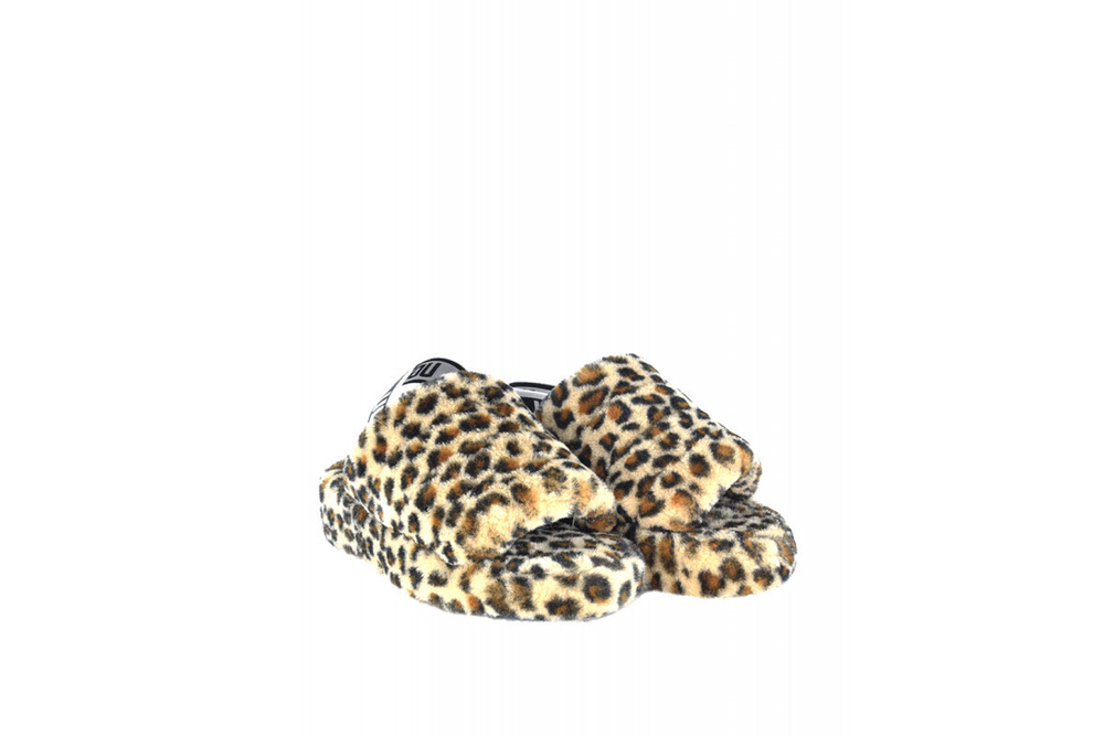 UGG Fluff Yeah Slide-Leopard