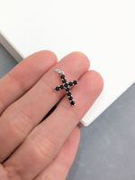 Подвеска крест черный, 16.5*12мм