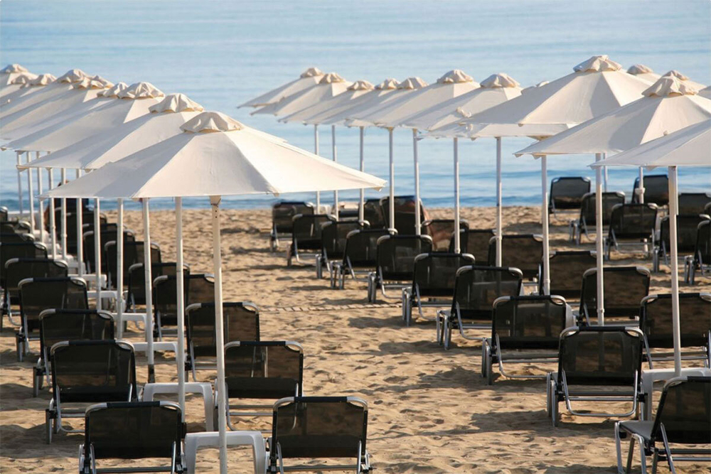 Шезлонг Biotza Dias алюминиевый, бежевый