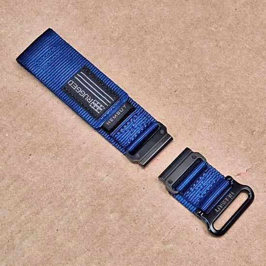 Нейлоновый ремешок Hemsut Rugged 26 мм для Garmin Fenix 7x 6x 5x, Tactix 7 Delta, Enduro 2, Instinct 2X быстросъемный (Синий)