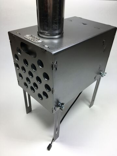 Теплообменник "Угорь" с вентилятором в помещение/палатку