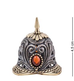 AM- 745 Колокольчик «Шлем Пикельхельм» (латунь, янтарь)