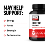 Force Factor, Кофеин, 200 мг, 100 таблеток