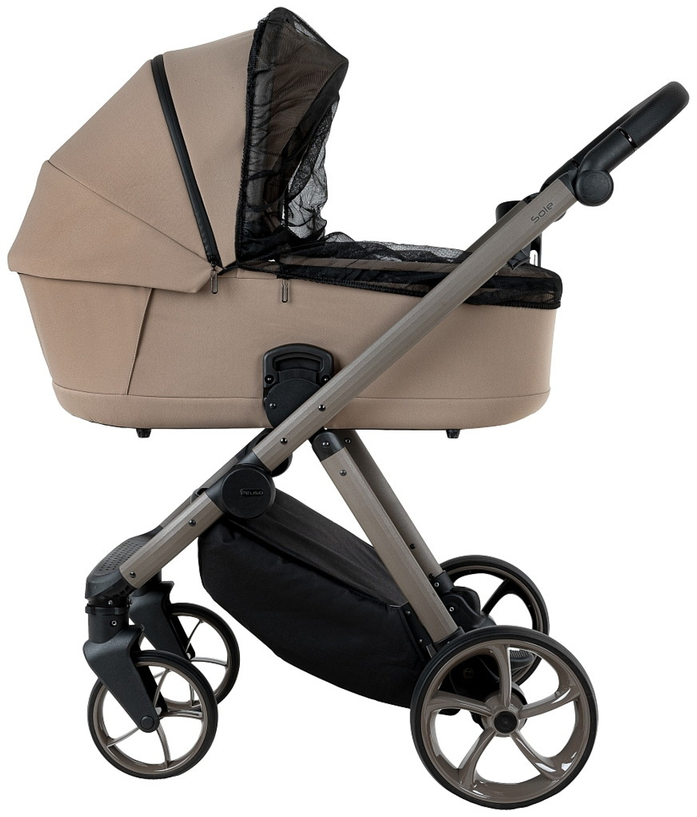 Детская коляска Pituso Sole 3 в 1 с автокреслом Santiso Pro Black PMPT/020 Truffle